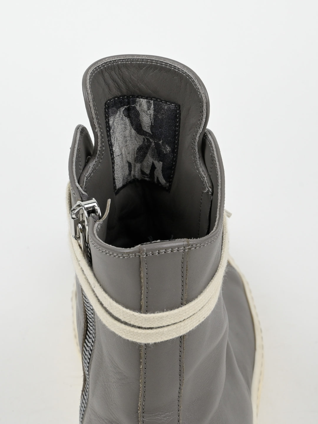 Grey High Top Leather Ramones
