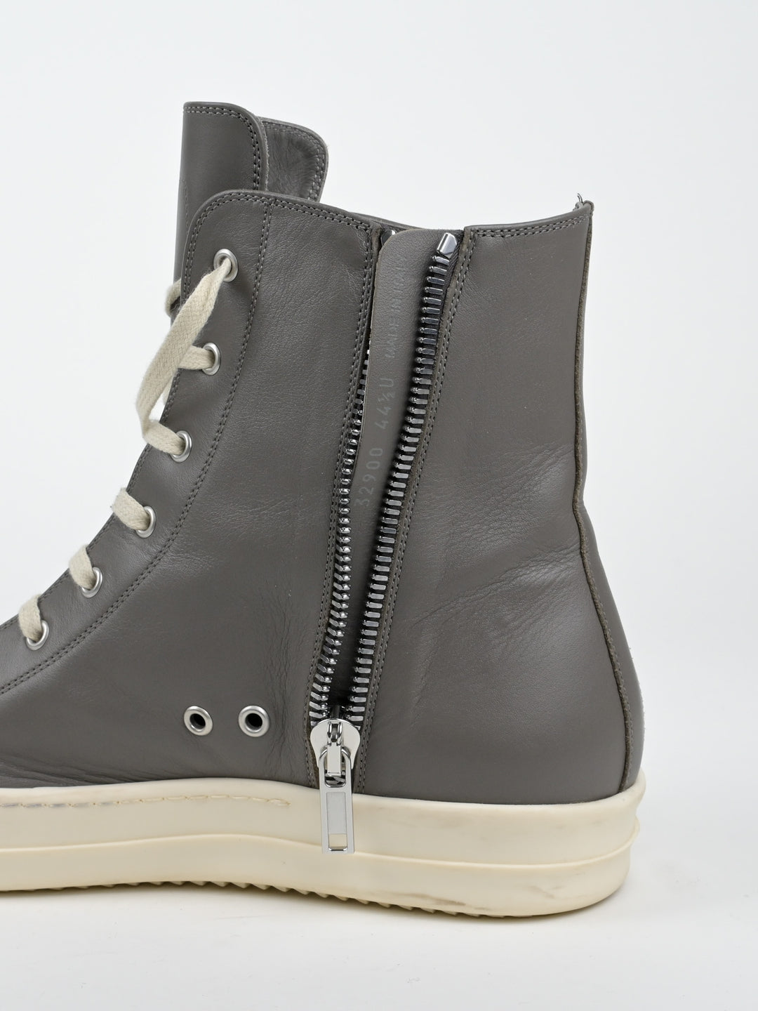 Grey High Top Leather Ramones