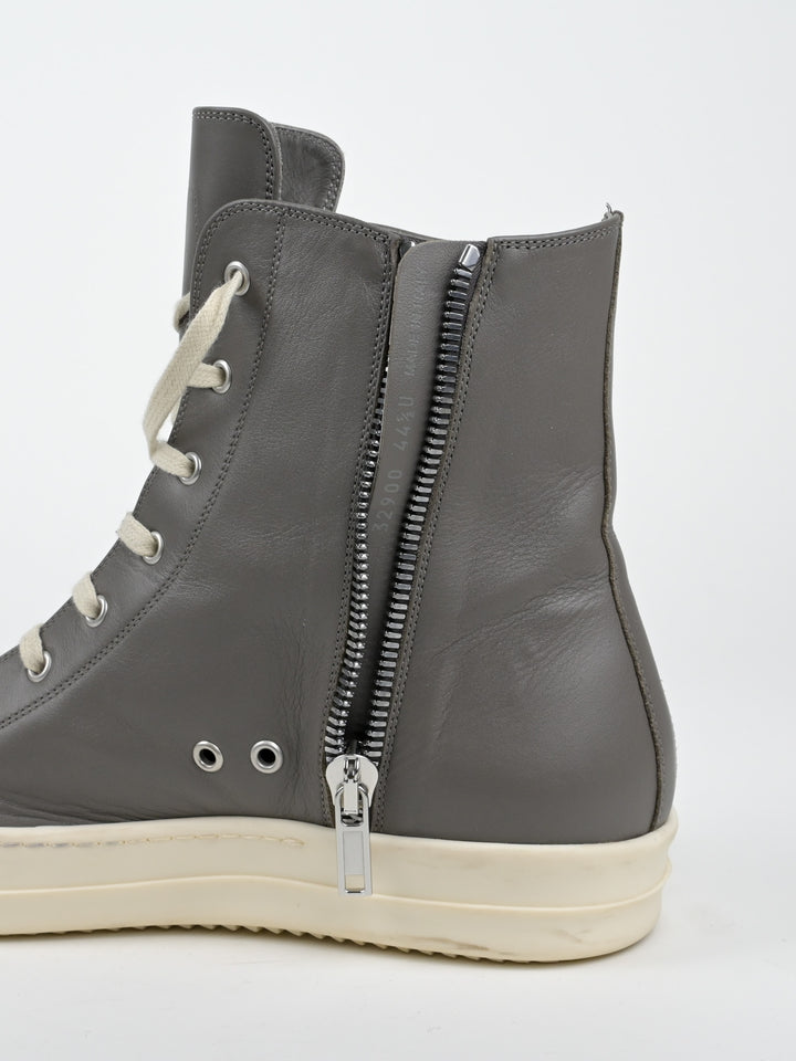 Grey High Top Leather Ramones