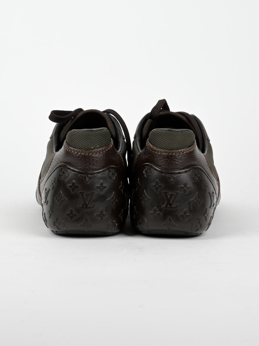 Clipper Monogram Leather Low Top Sneakers