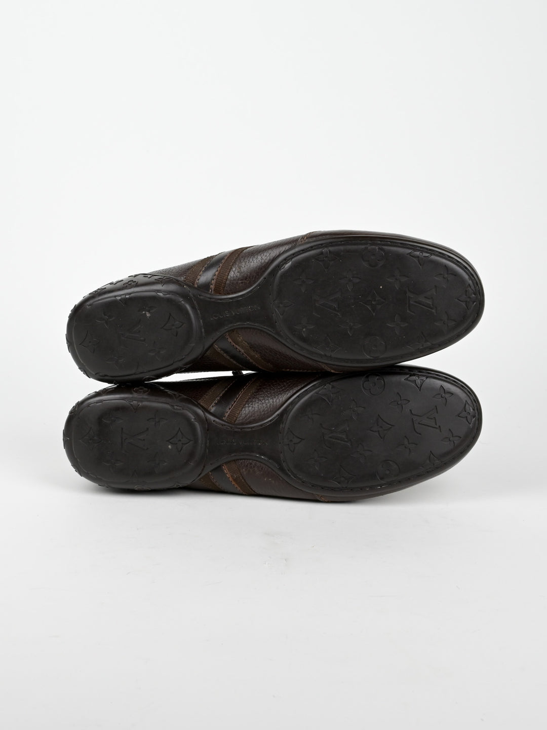 Clipper Monogram Leather Low Top Sneakers