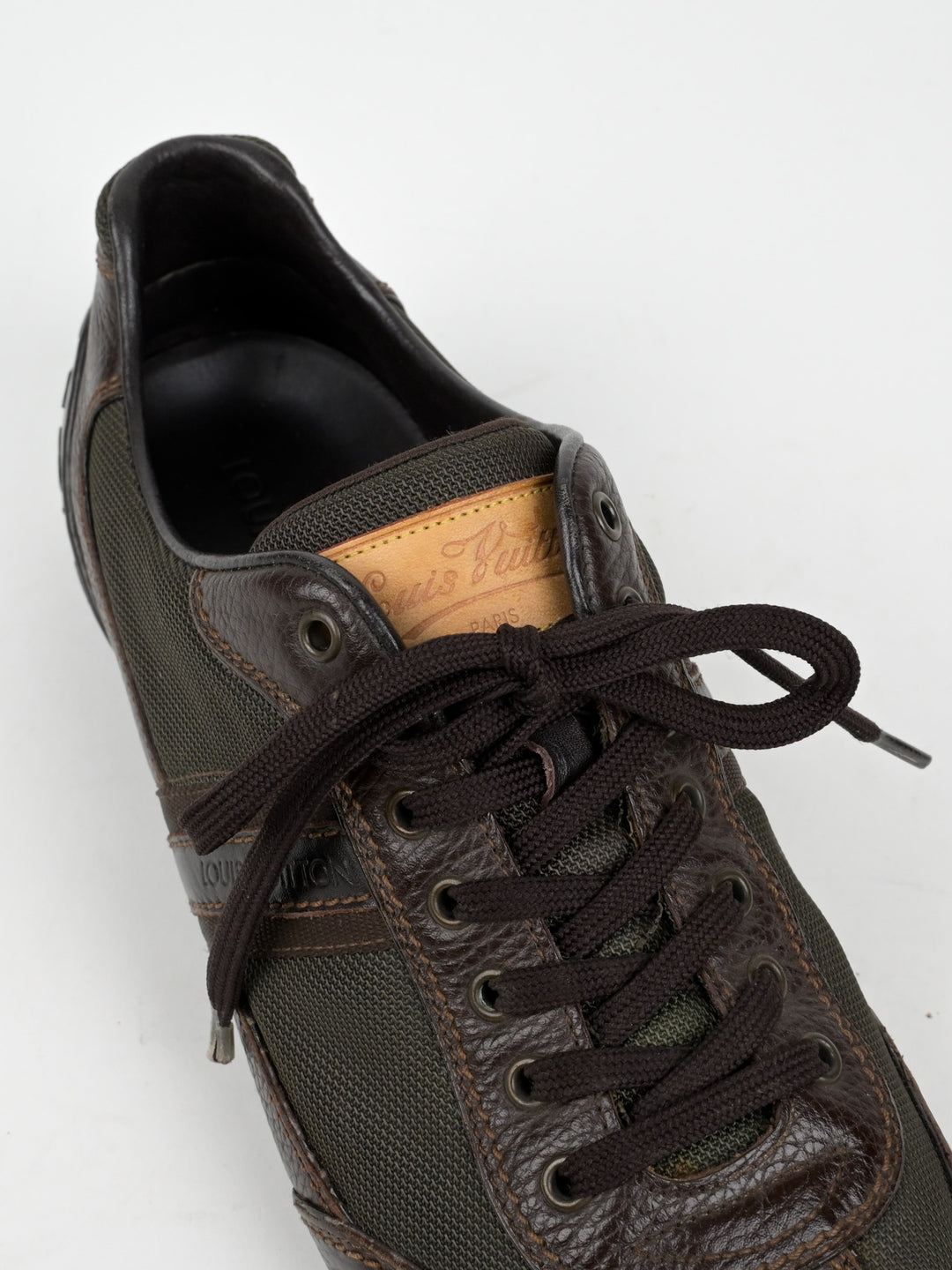 Clipper Monogram Leather Low Top Sneakers