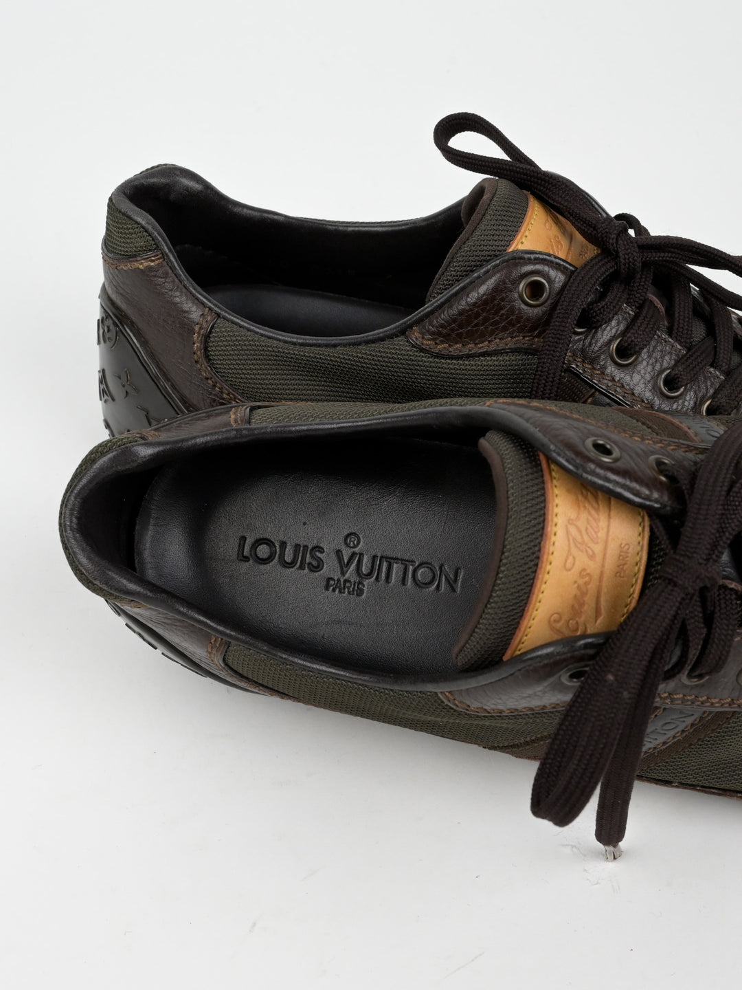 Clipper Monogram Leather Low Top Sneakers