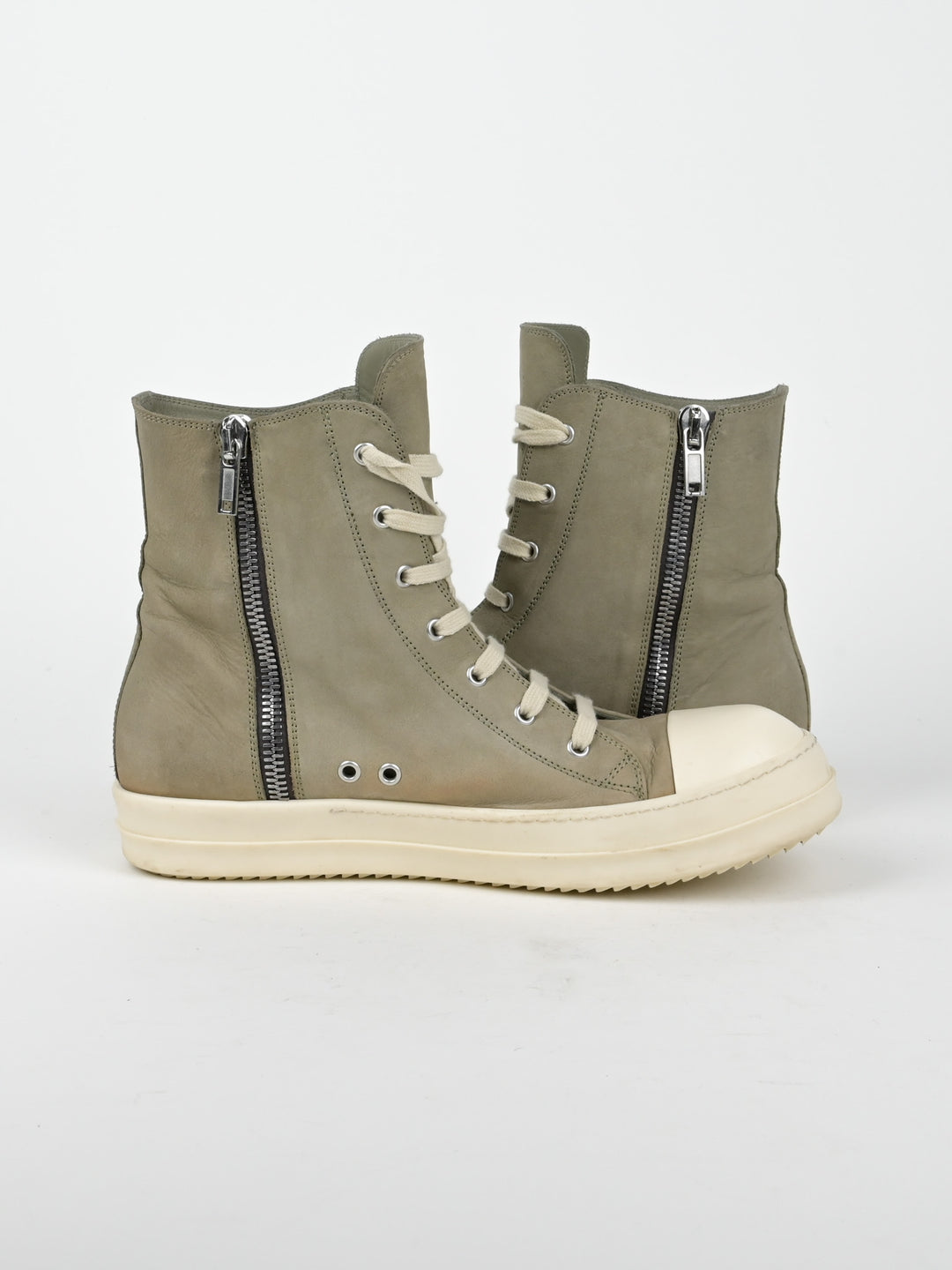 Faded Leather High Top Ramones Sneakers