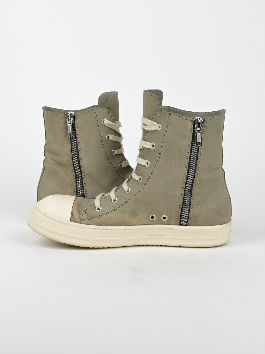 Faded Leather High Top Ramones Sneakers
