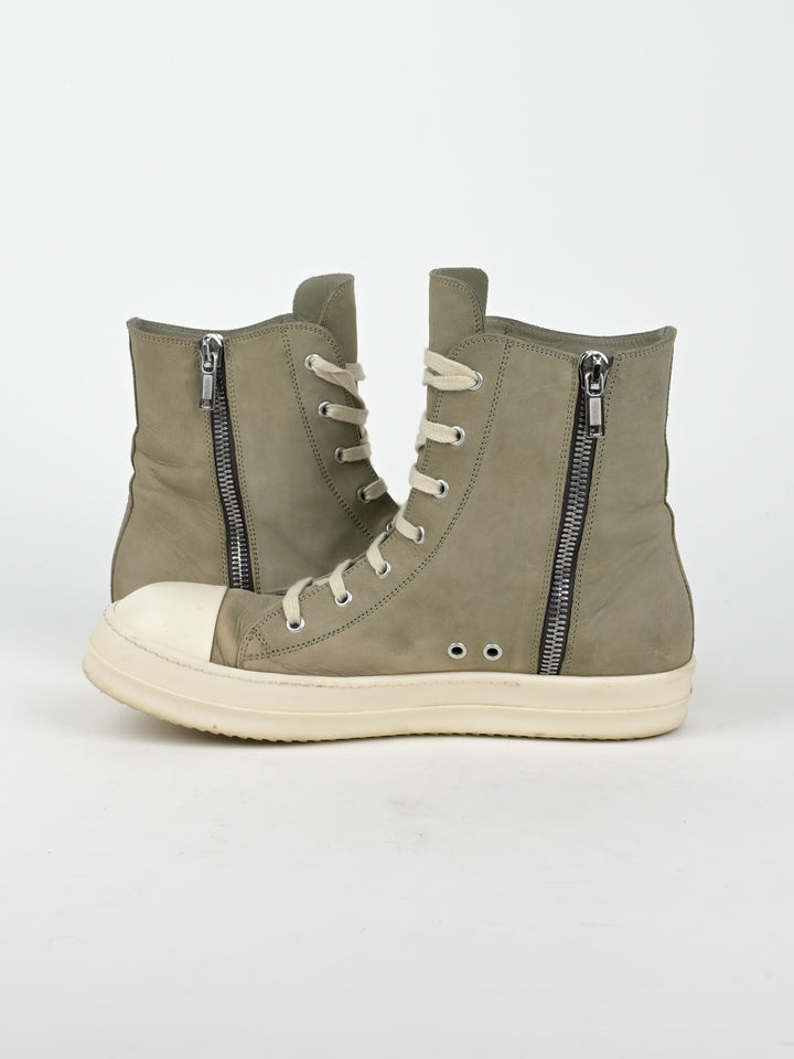 Faded Leather High Top Ramones Sneakers