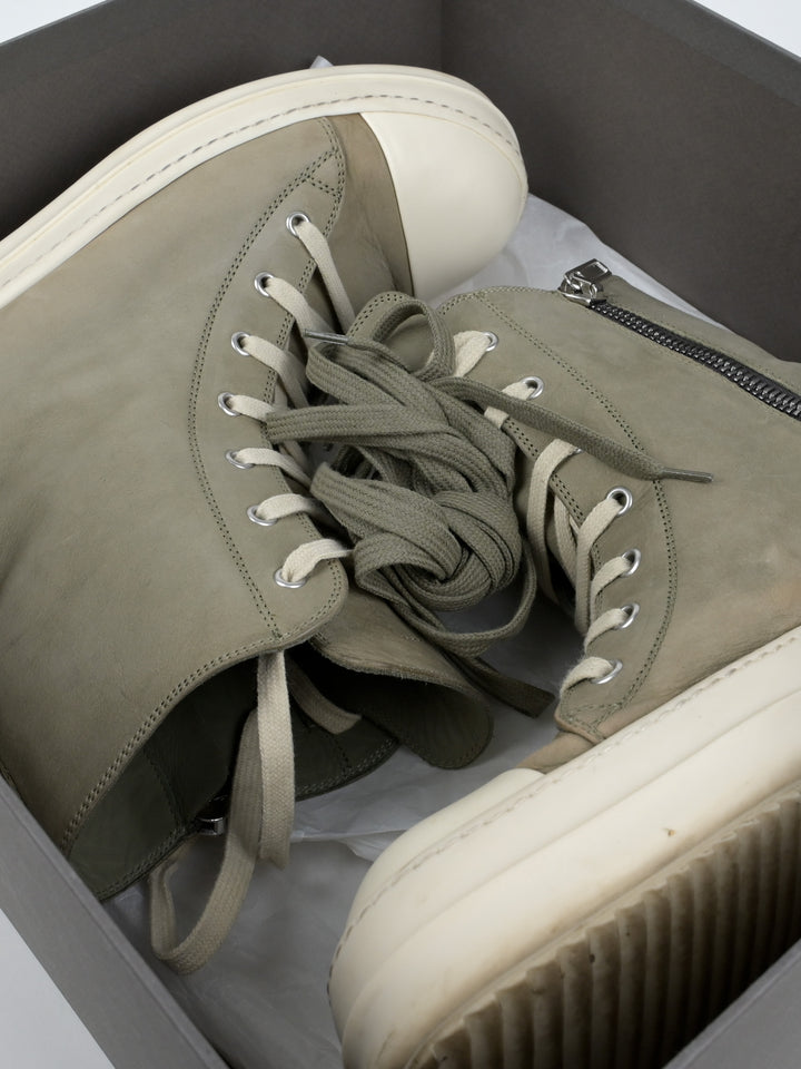 Faded Leather High Top Ramones Sneakers