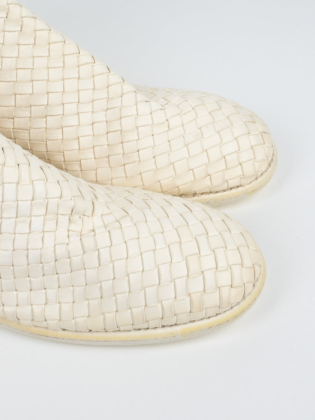 988MS Kangaroo Woven Full Grain Leather Back Zip Boots