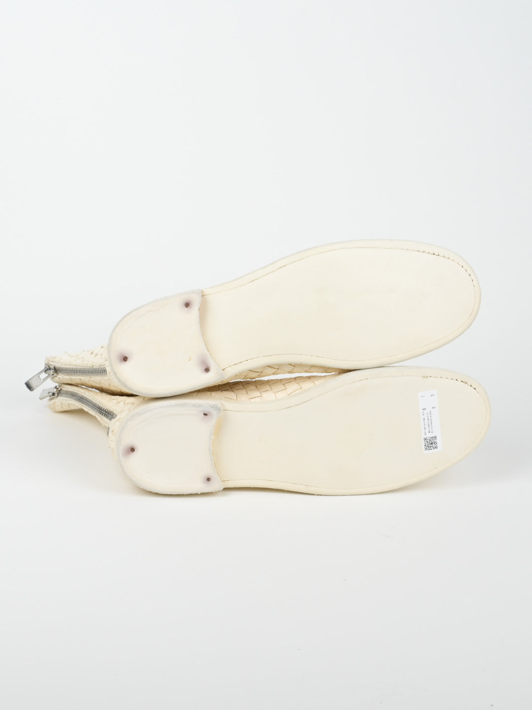 988MS Kangaroo Woven Full Grain Leather Back Zip Boots