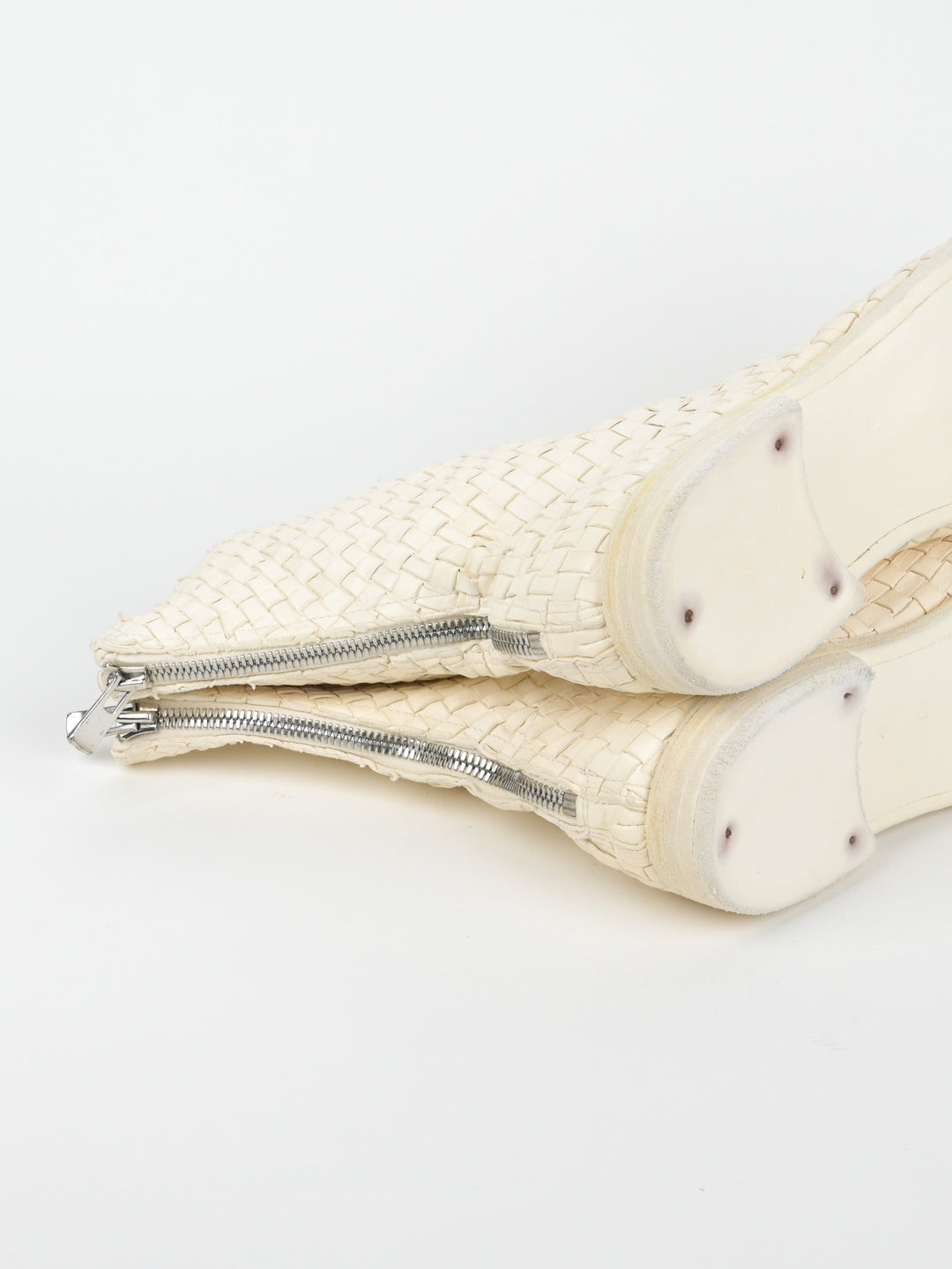 988MS Kangaroo Woven Full Grain Leather Back Zip Boots