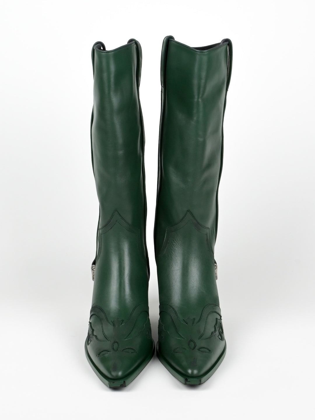 Distressed Leather Cowboy Boots