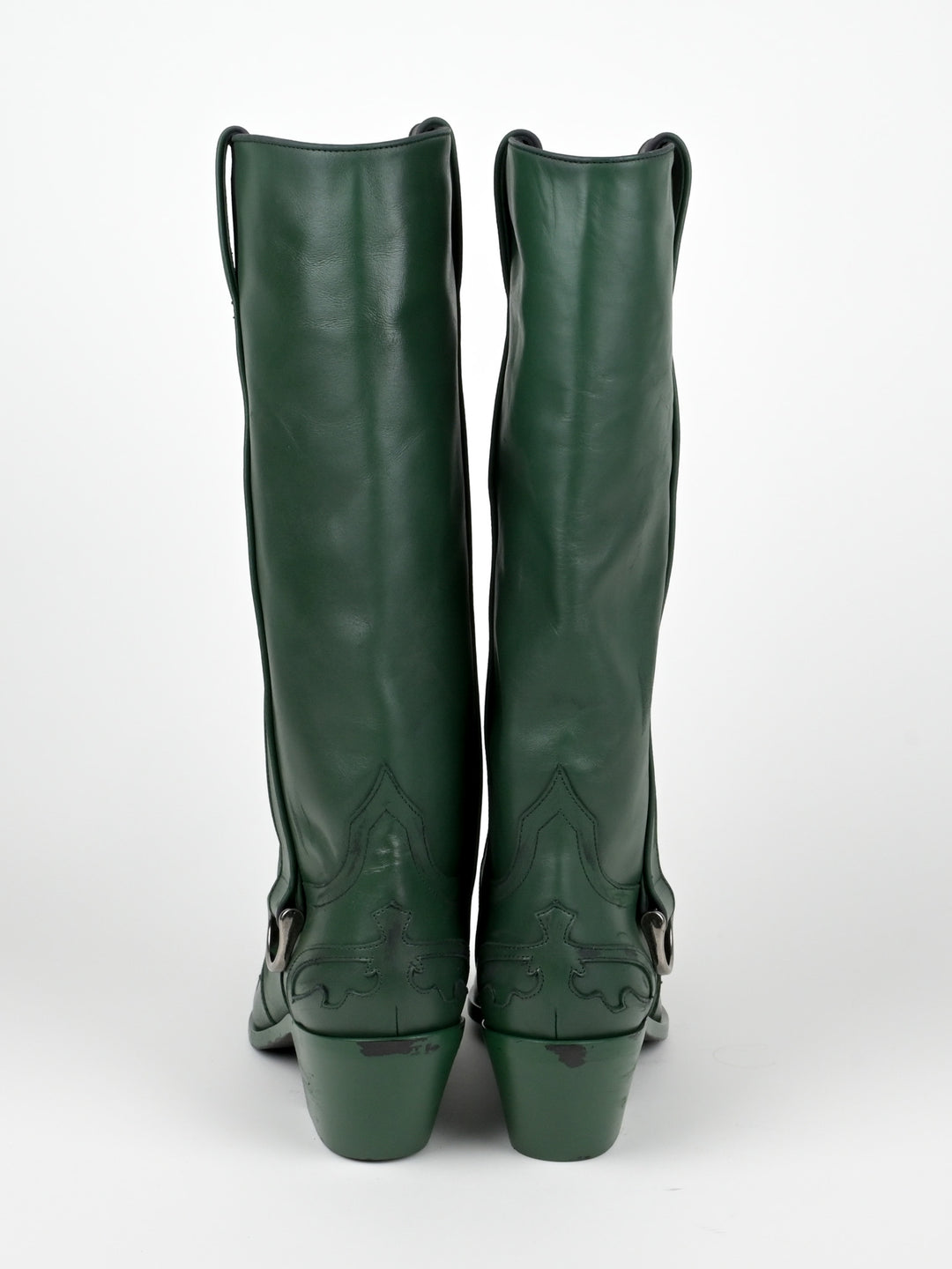 Distressed Leather Cowboy Boots