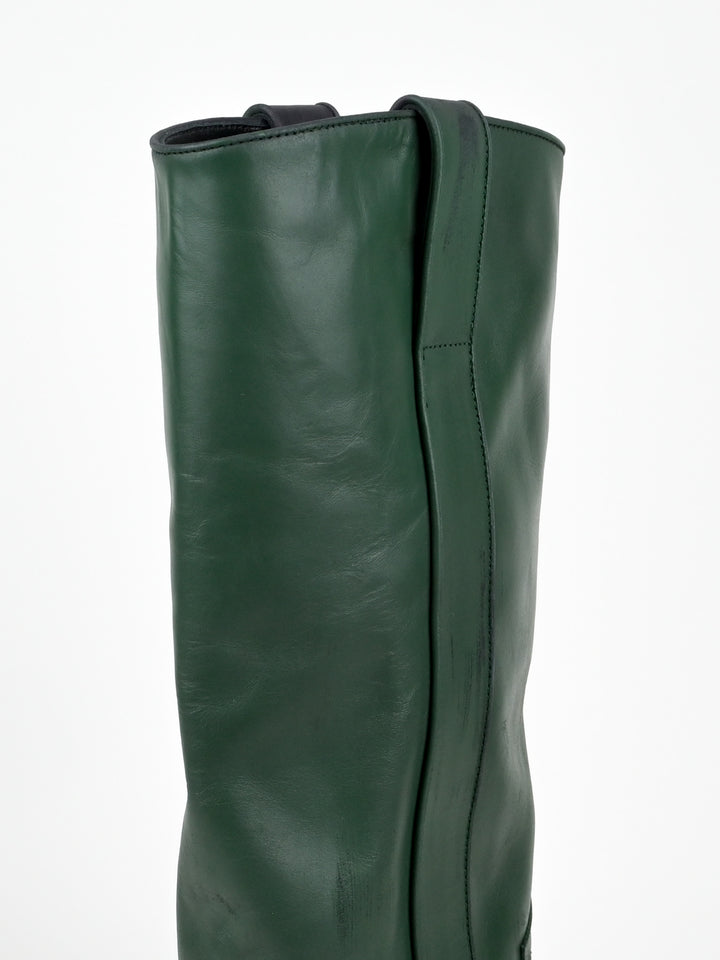Distressed Leather Cowboy Boots