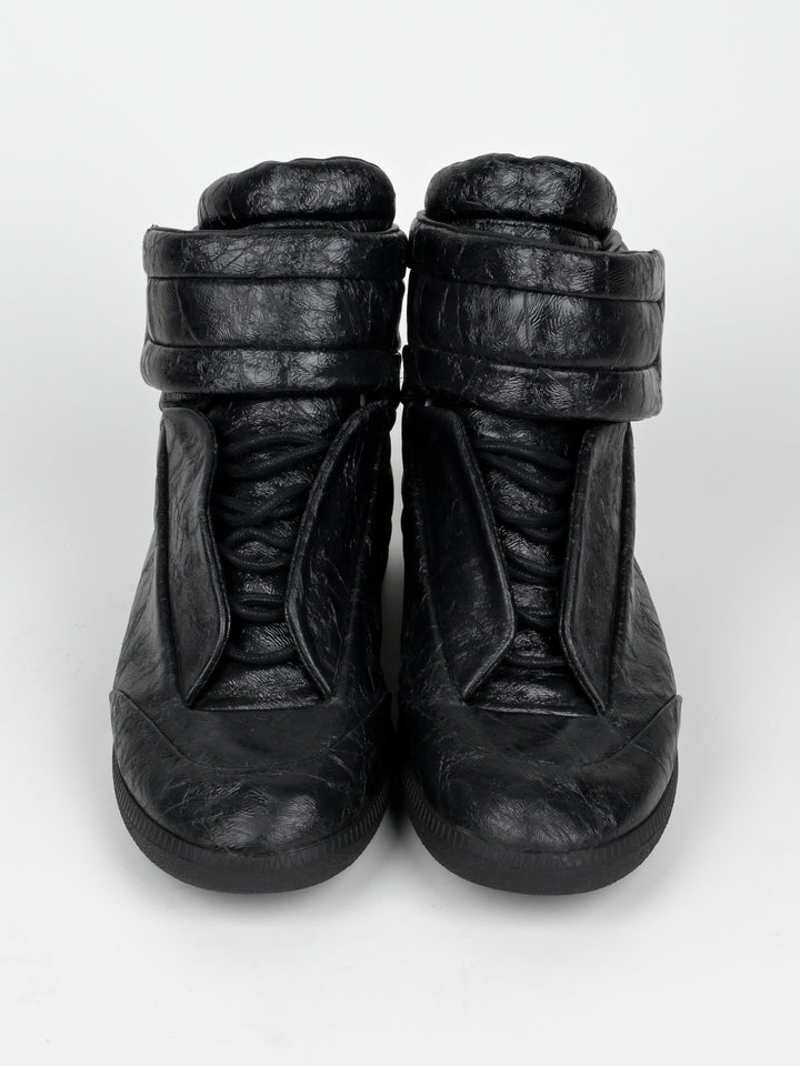 Future Cracked Leather High Top Sneakers