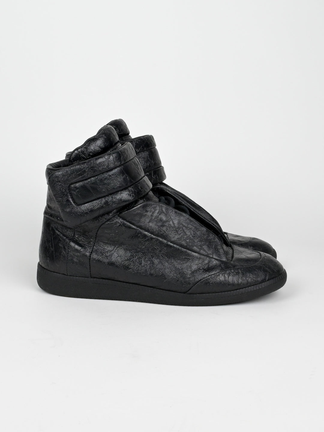 Future Cracked Leather High Top Sneakers