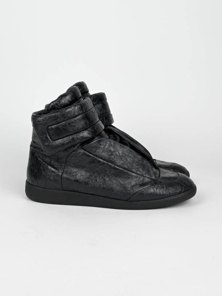 Future Cracked Leather High Top Sneakers