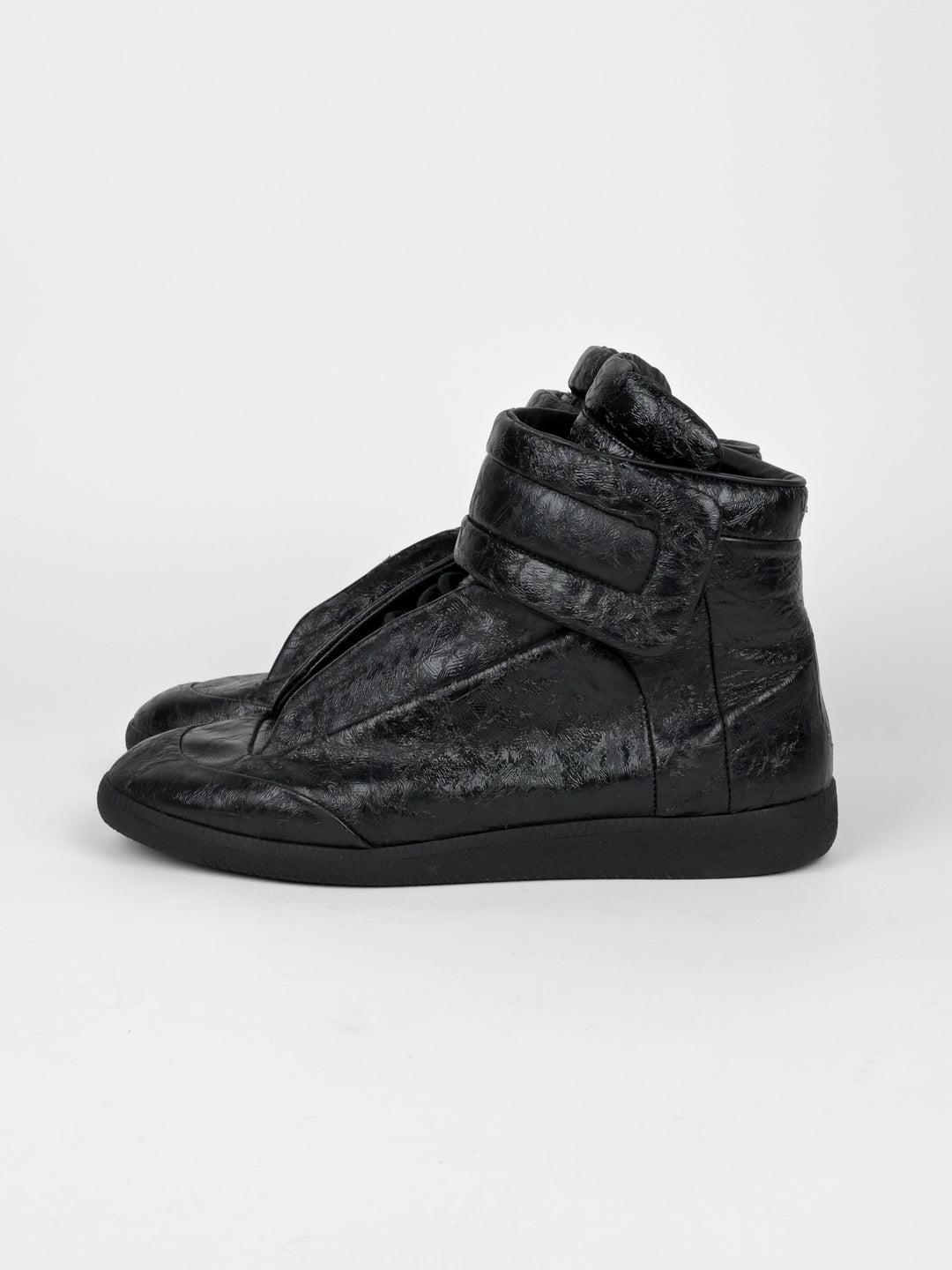 Future Cracked Leather High Top Sneakers