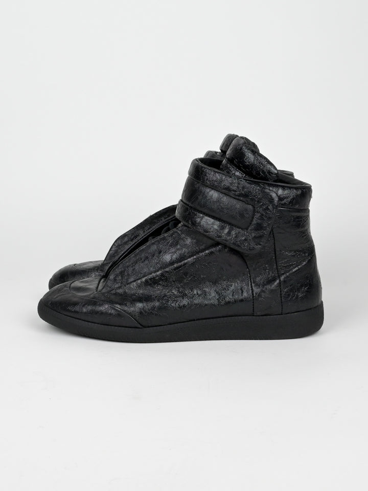 Future Cracked Leather High Top Sneakers