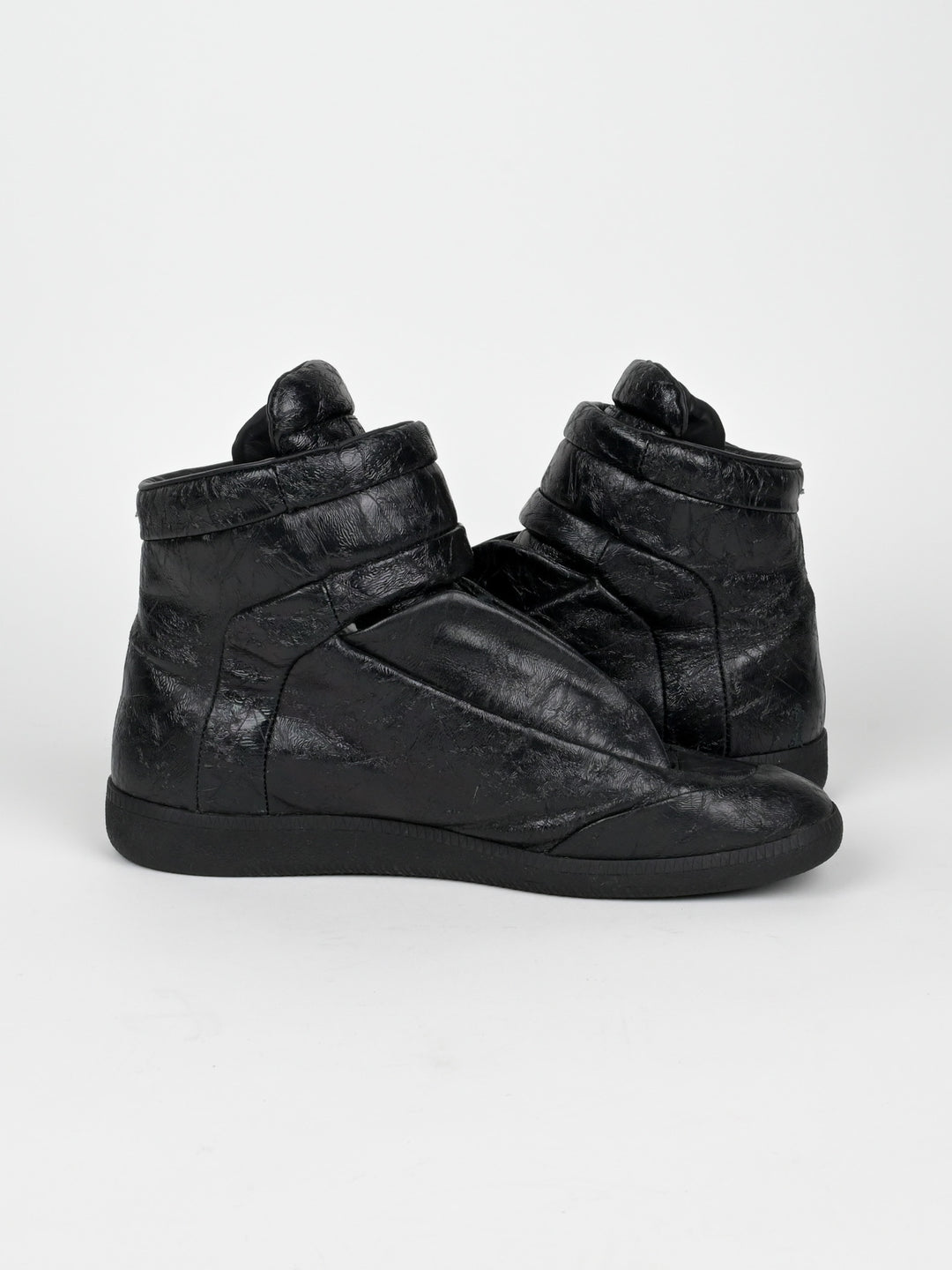 Future Cracked Leather High Top Sneakers