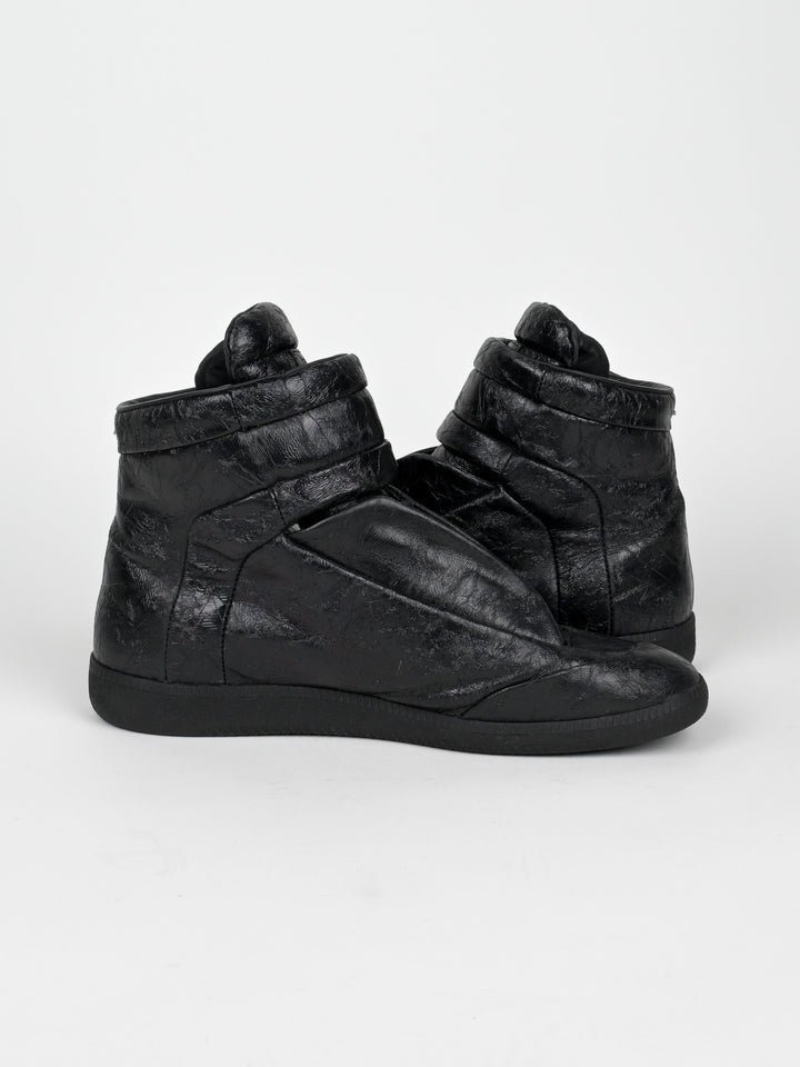 Future Cracked Leather High Top Sneakers