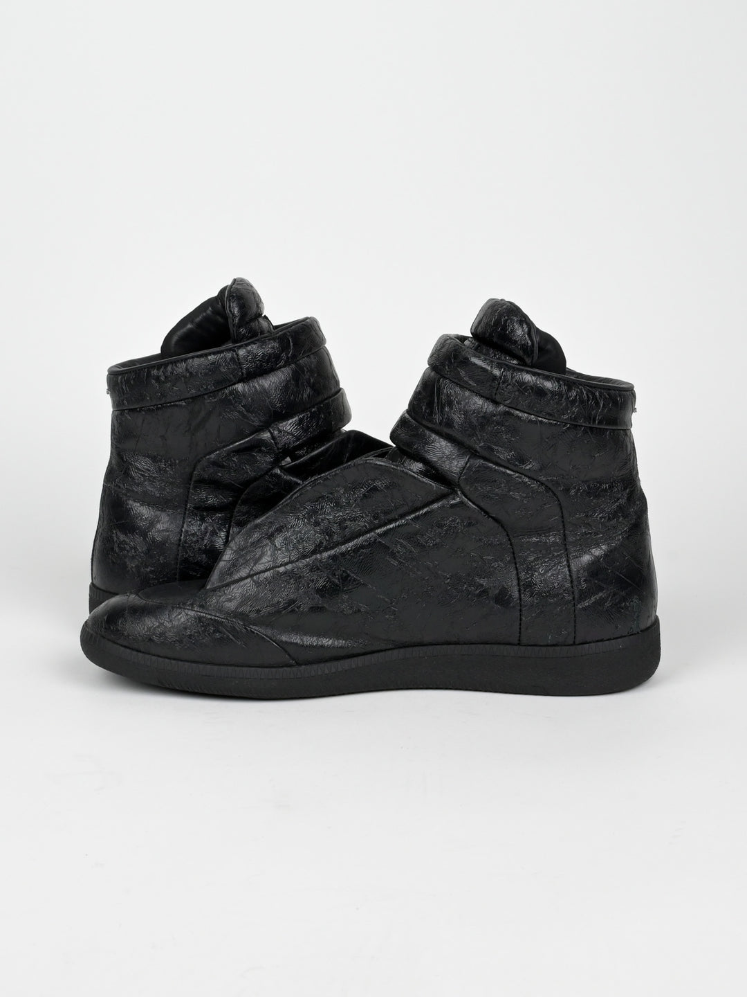 Future Cracked Leather High Top Sneakers