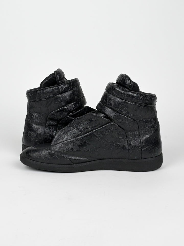 Future Cracked Leather High Top Sneakers