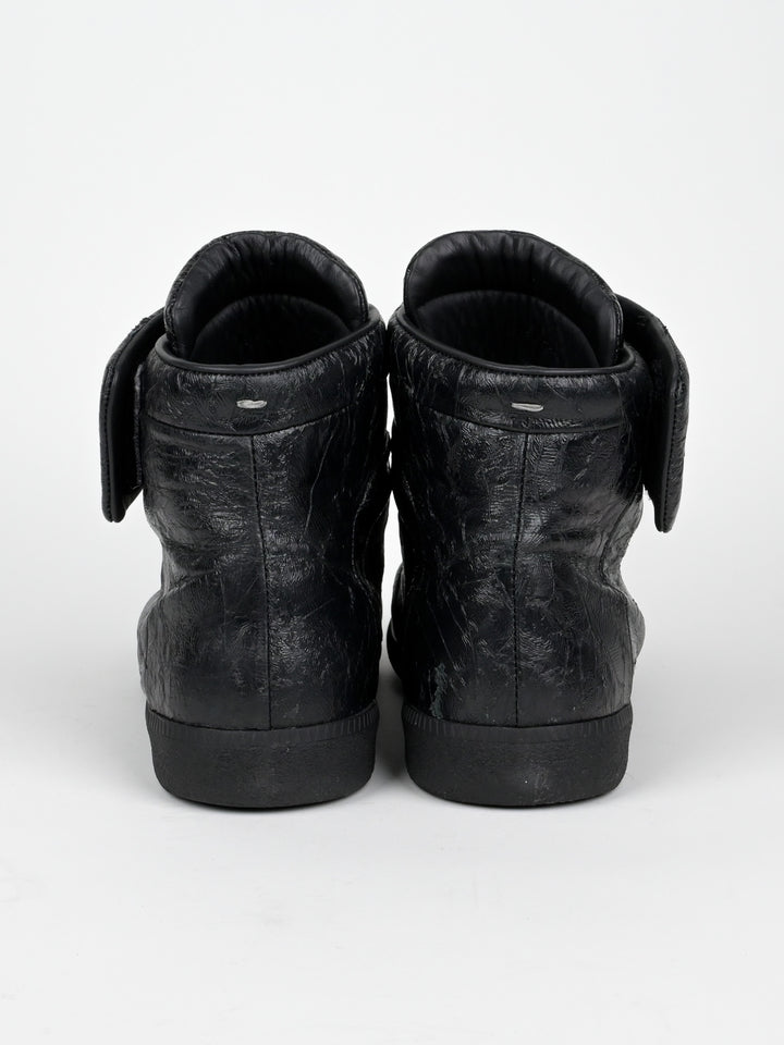 Future Cracked Leather High Top Sneakers