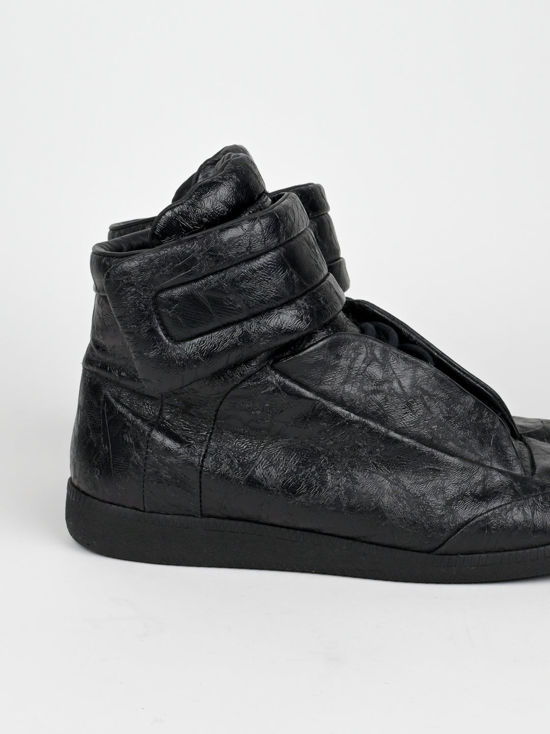 Future Cracked Leather High Top Sneakers