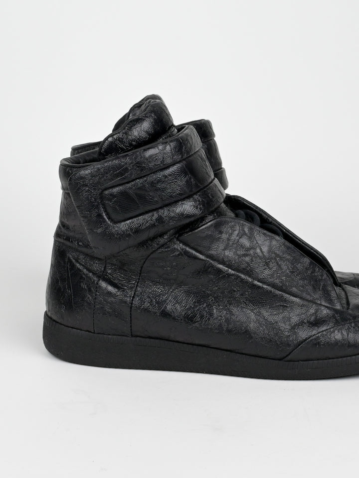 Future Cracked Leather High Top Sneakers