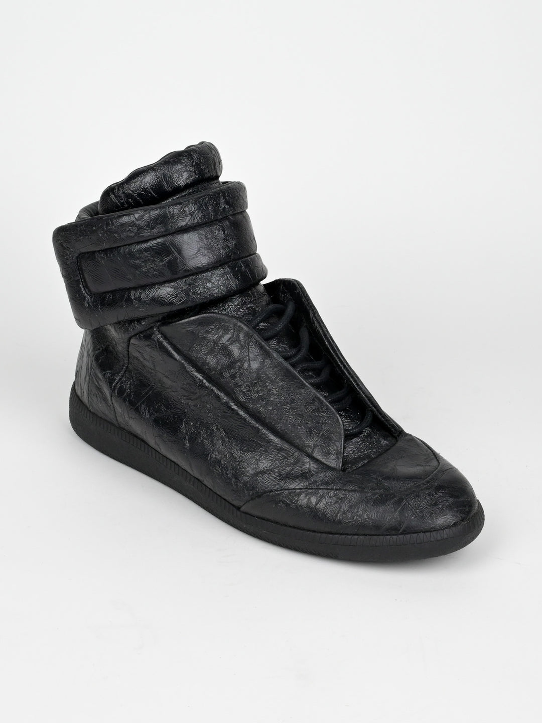 Future Cracked Leather High Top Sneakers