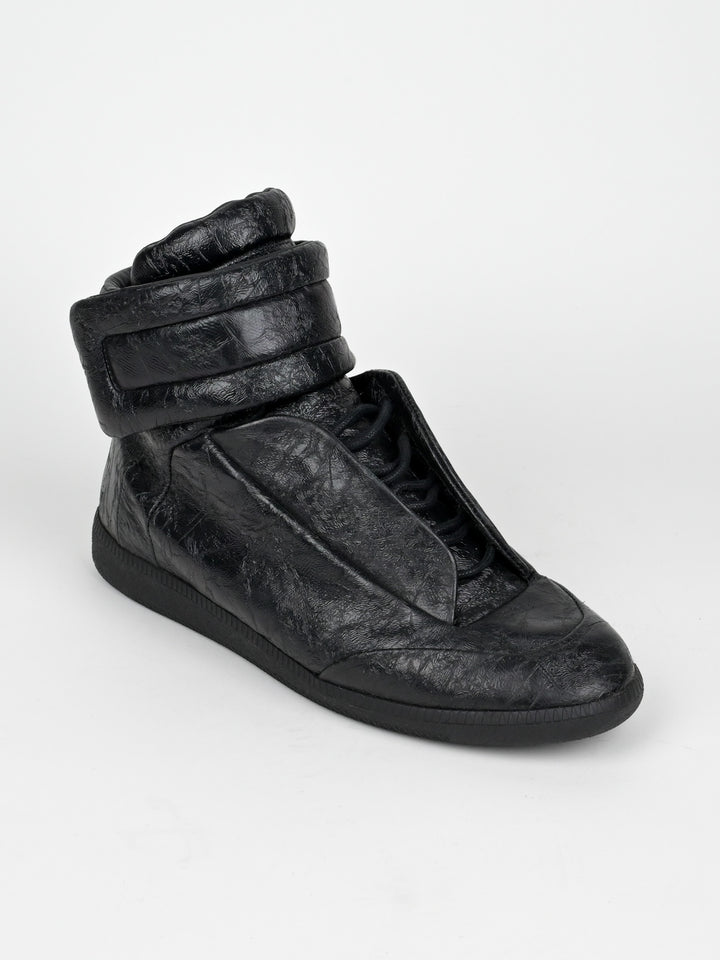 Future Cracked Leather High Top Sneakers