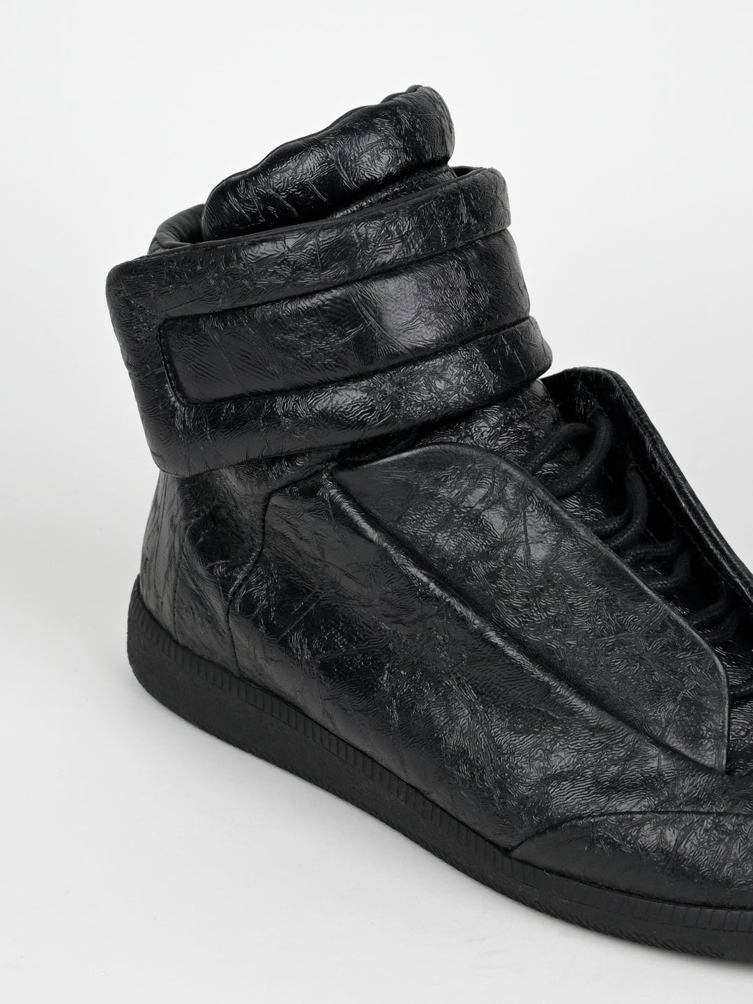 Future Cracked Leather High Top Sneakers