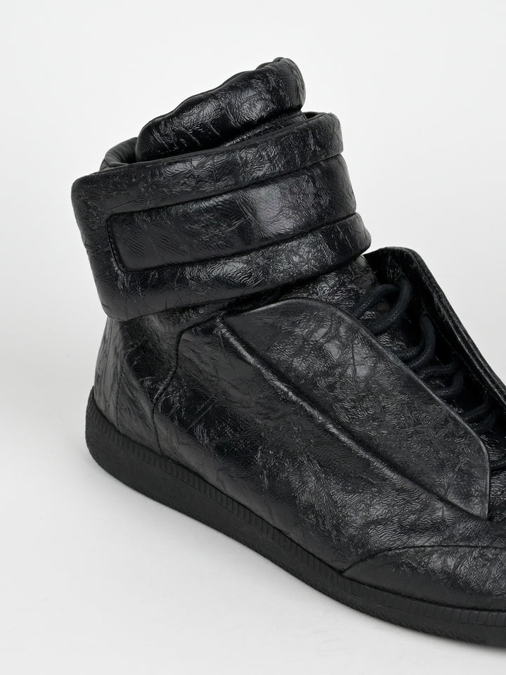 Future Cracked Leather High Top Sneakers