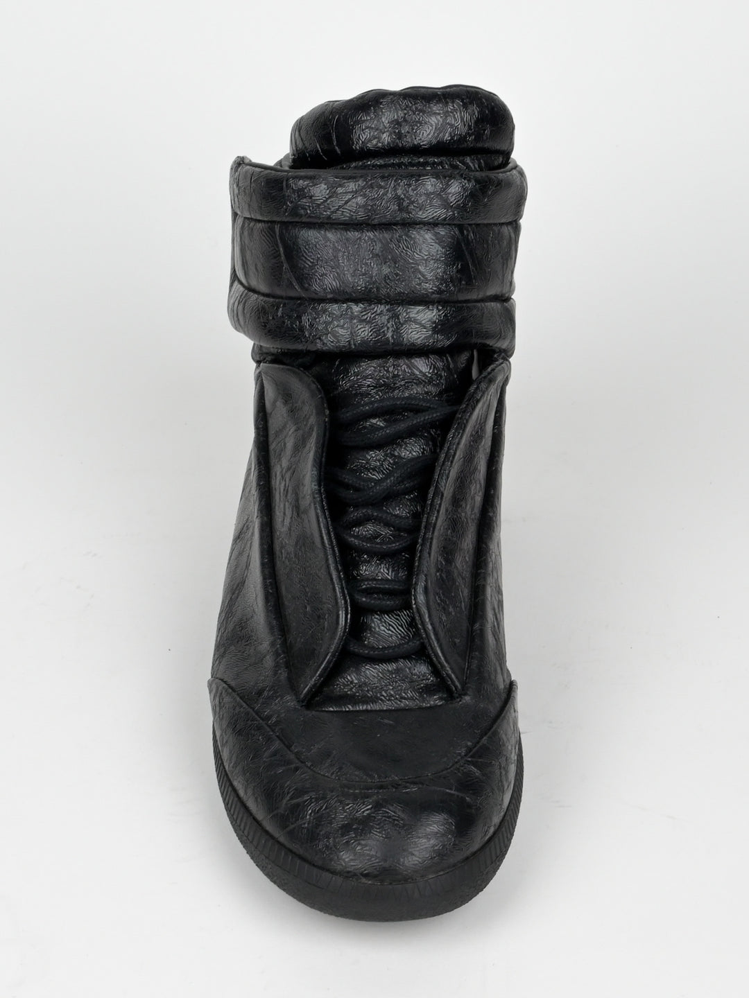 Future Cracked Leather High Top Sneakers