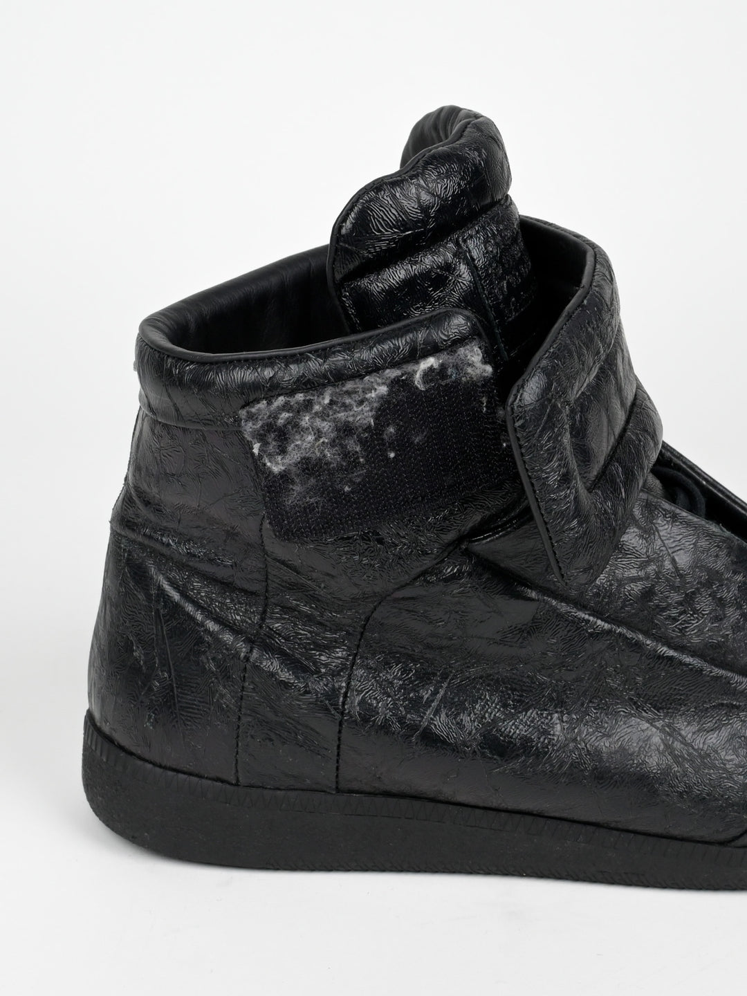 Future Cracked Leather High Top Sneakers