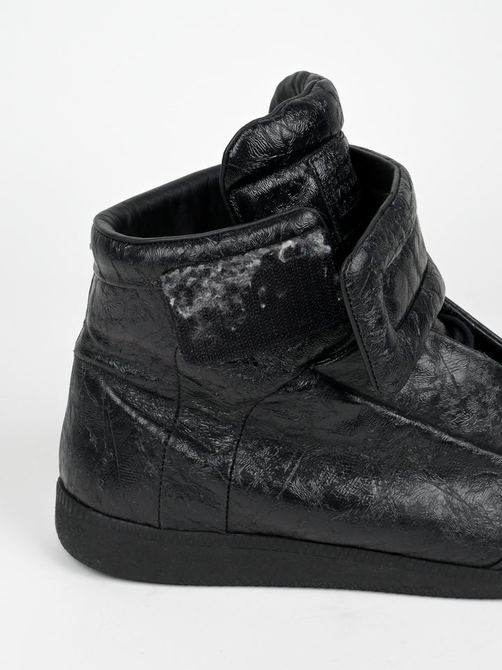 Future Cracked Leather High Top Sneakers