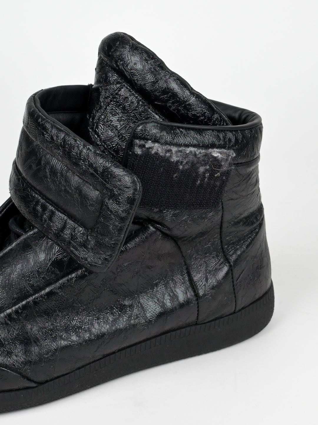 Future Cracked Leather High Top Sneakers