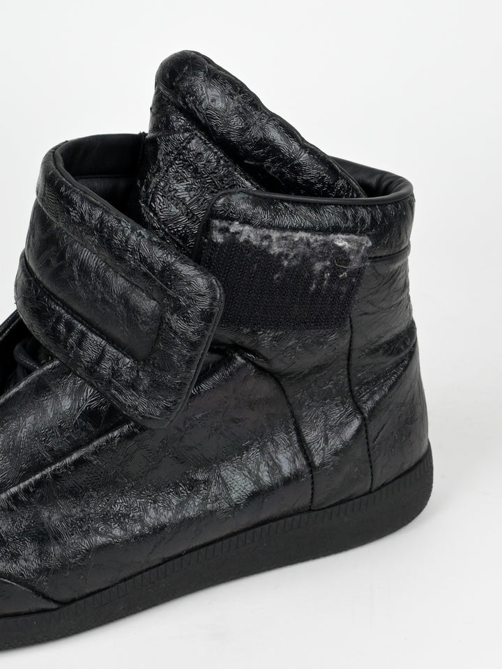 Future Cracked Leather High Top Sneakers