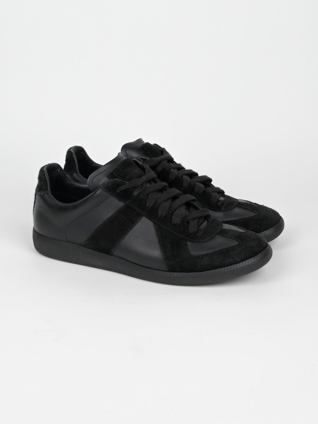 Replica Black Leather GAT Sneakers Gum Sole