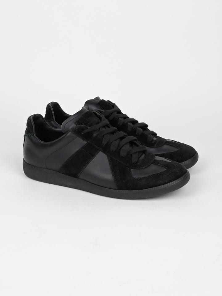 Replica Black Leather GAT Sneakers Gum Sole