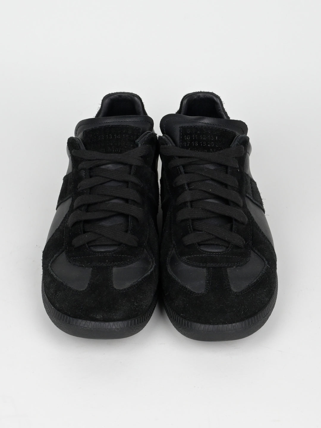 Replica Black Leather GAT Sneakers Gum Sole