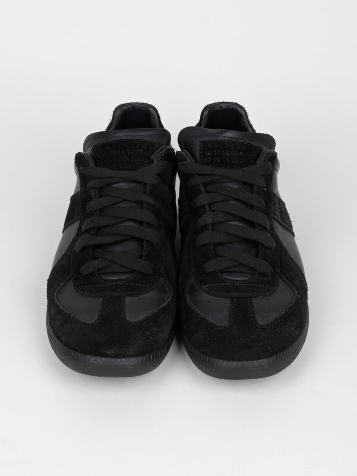 Replica Black Leather GAT Sneakers Gum Sole