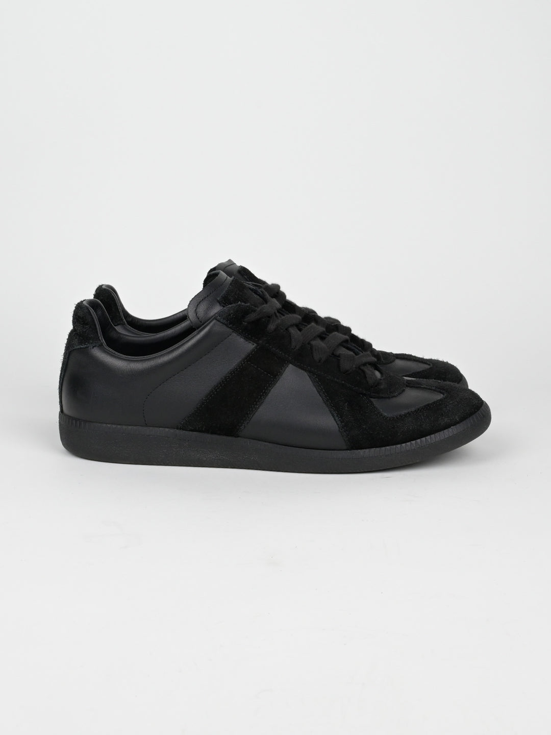 Replica Black Leather GAT Sneakers Gum Sole