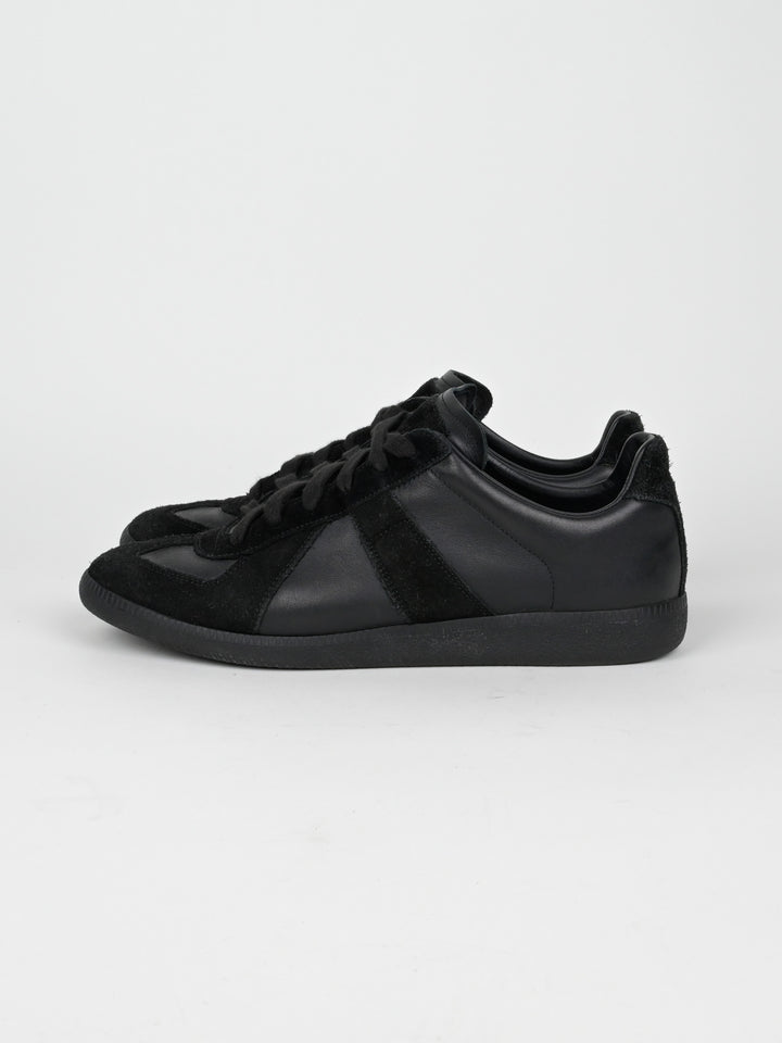Replica Black Leather GAT Sneakers Gum Sole