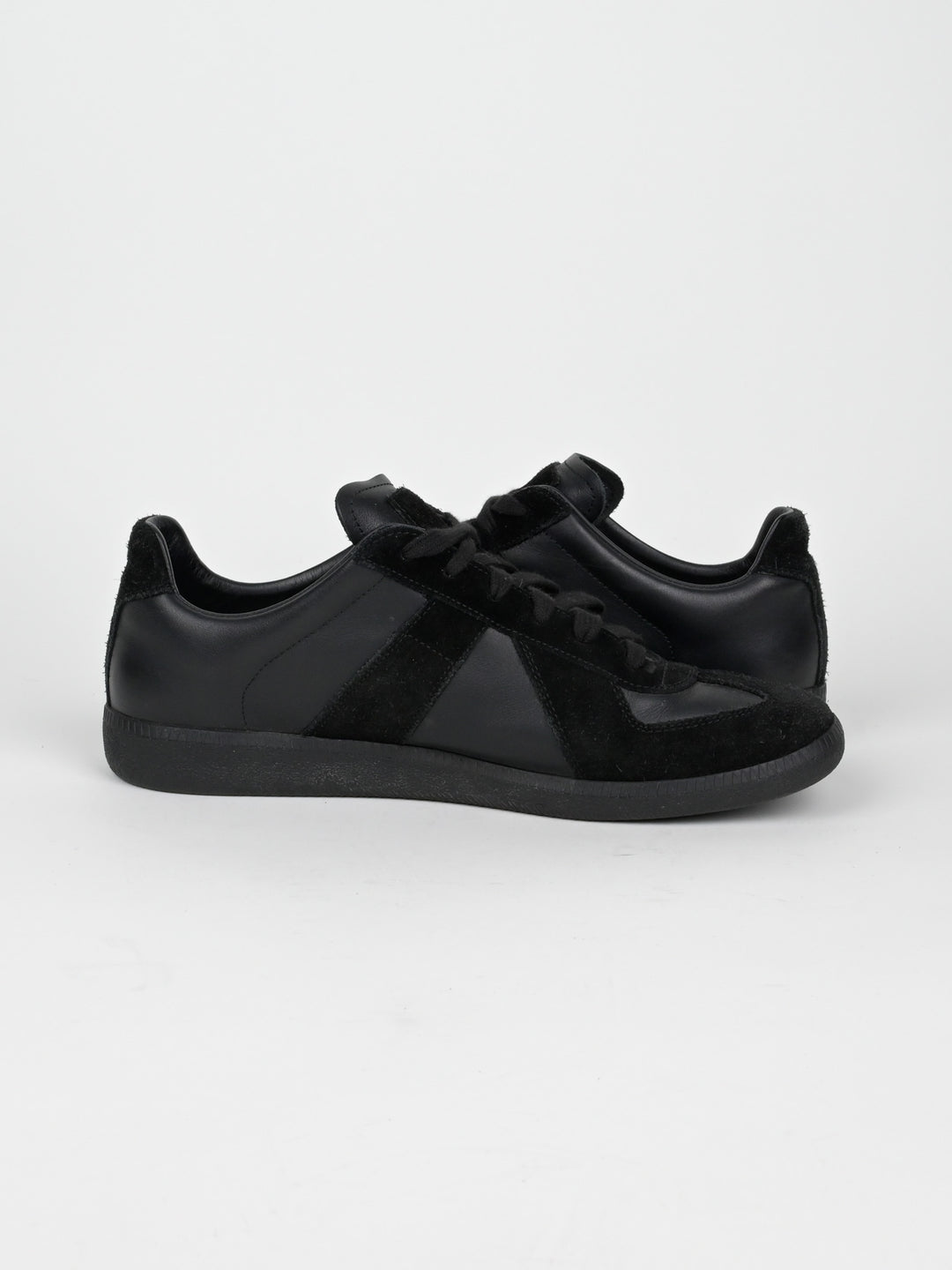 Replica Black Leather GAT Sneakers Gum Sole