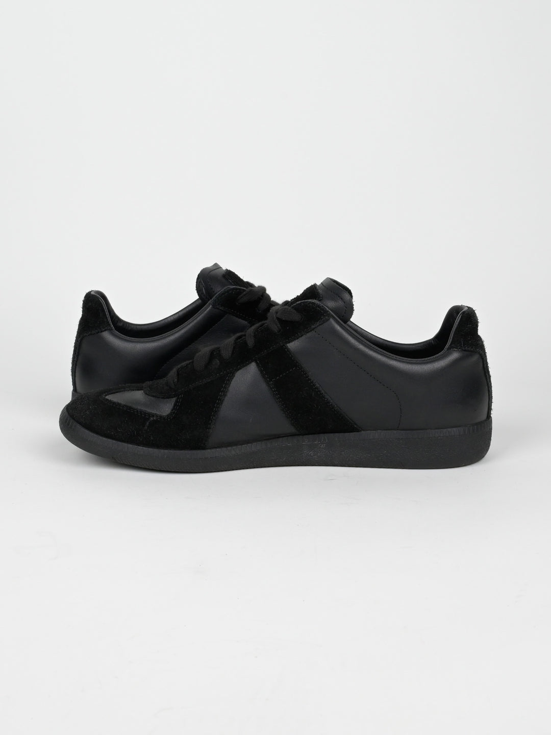Replica Black Leather GAT Sneakers Gum Sole