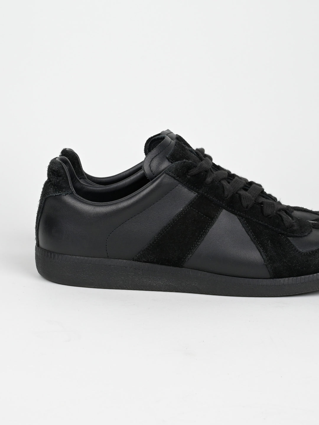 Replica Black Leather GAT Sneakers Gum Sole