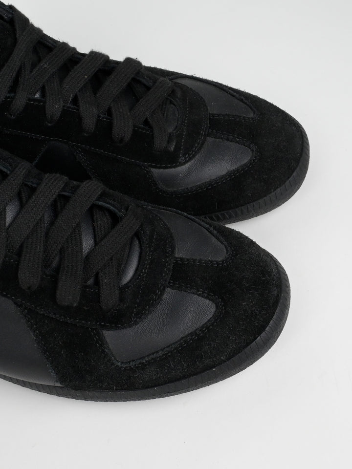 Replica Black Leather GAT Sneakers Gum Sole