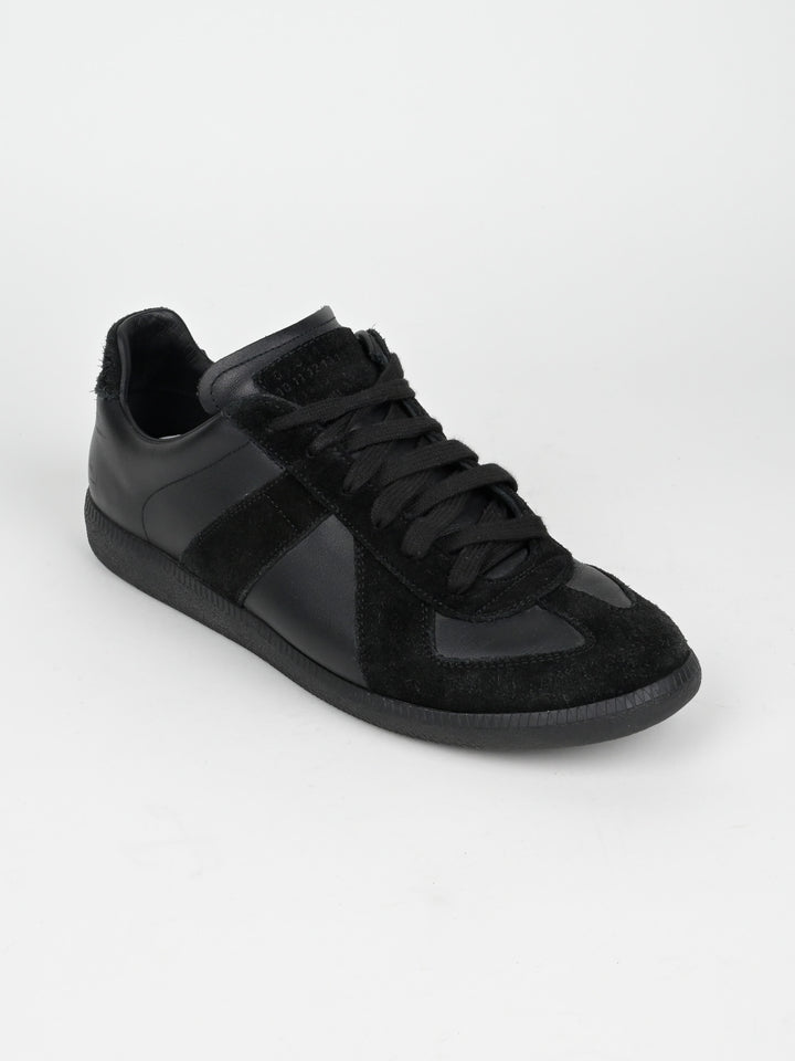 Replica Black Leather GAT Sneakers Gum Sole