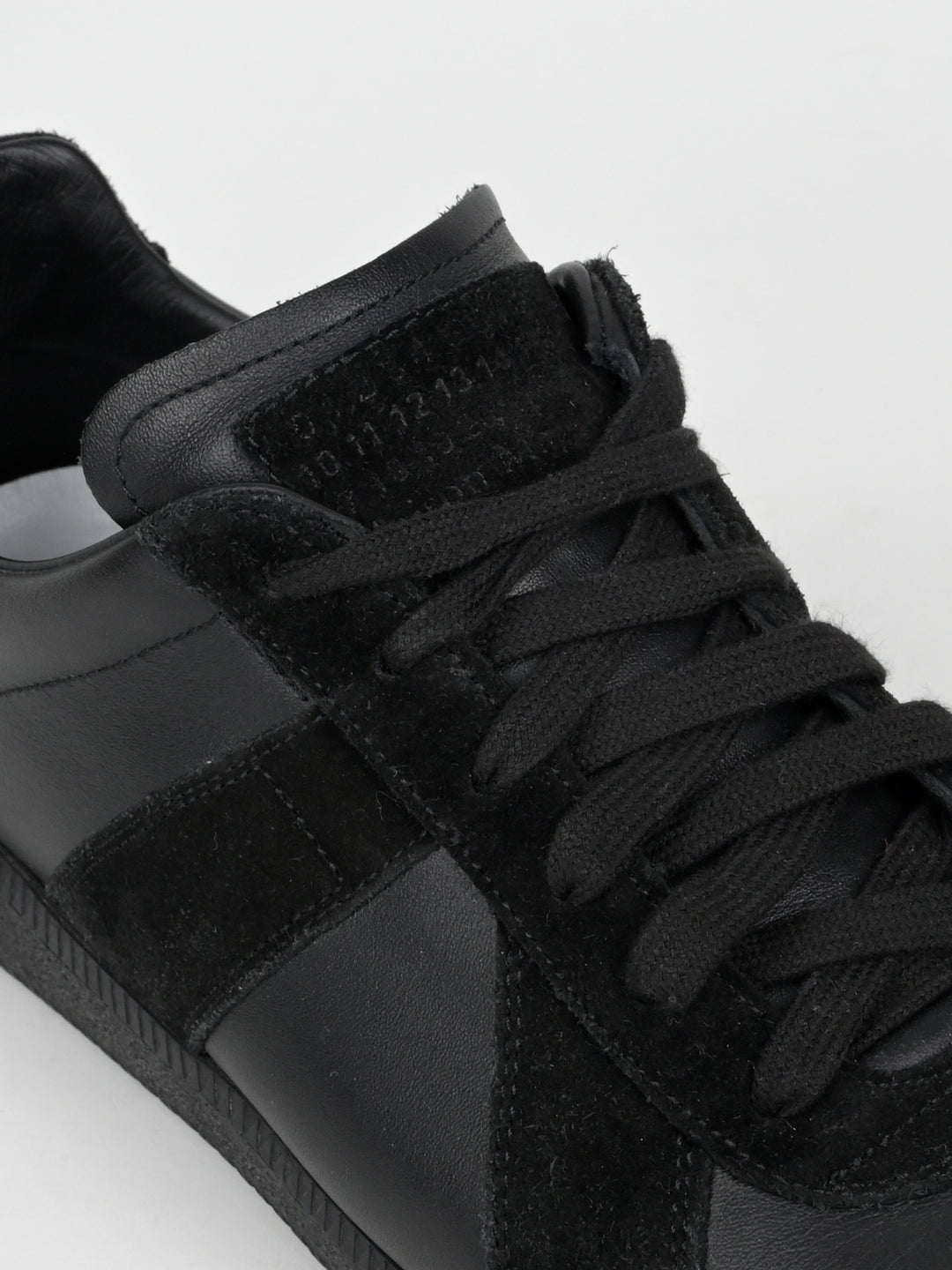 Replica Black Leather GAT Sneakers Gum Sole